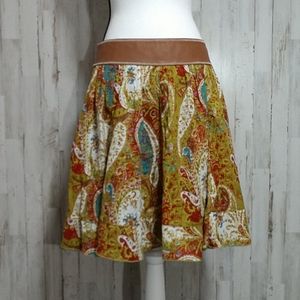 Etcetera Multicolored Paisley Print Skirt